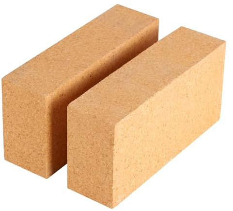 CongGongGo Paquete de 2 ladrillos refractarios de alta temperatura de 1,648.9 °C aislantes de 9 x 4.5 x 2.5 pulgadas, ladrillos refractarios de arcilla refractaria para horno de pizza, estufa de leña