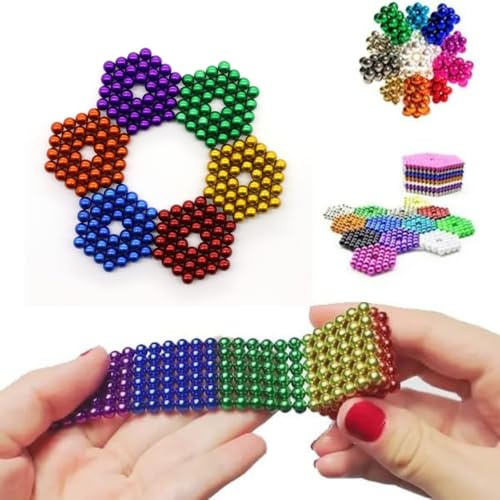 Luckynono 215 Fingerspielzeug für Erwachsene & Jugendliche am Schreibtisch: Kreatives Stapeln mit Magnetkugeln