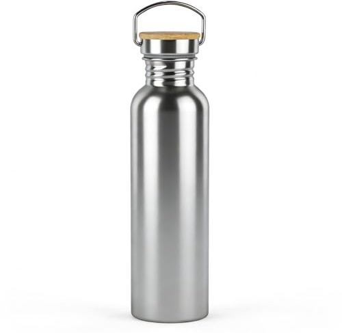 Jasjfasd Garrafa Termica, Botella Termica 1 Litro, Botella Agua Acero Inoxidable, Termo Agua Fría y Caliente, Prevención de Fugas Termo para Niños & Adultos, Deporte, Oficina, Yoga, Ciclismo, Sin BPA