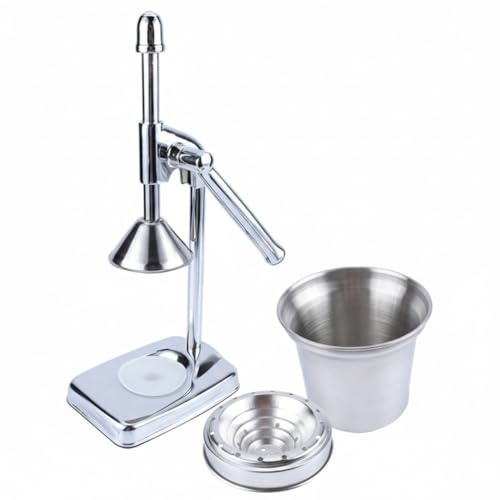 Presse-agrumes manuel en acier inoxydable, extracteur de 1 tasse avec levier, poignée d'engrenage, Base en caoutchouc, pièces amovibles
