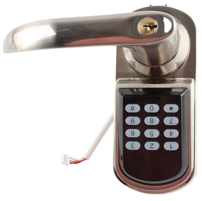 CHICIRIS Serratura Elettronica a Induzione con Funzione Silenziosa, Scheda Smart IC, Sblocco con Password, Adatta per Porte in Legno, Cancelli, Edifici per Uffici