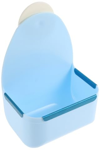 Ciieeo Gamelle Suspendue pour Petits Animaux Bol Alimentaire Anti-Renversement en Plastique Bleu Compatible Lapins Cochons D’Inde et Hamsters Distributeur Nourriture Sécurisé pour