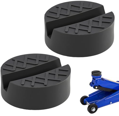 2 PCS Wagenheber Gummiauflage, Robuste Gummi Auflage für Wagenheber und Rangierwagenheber, Wagen Heber Auflage zum Schutz der Wagenheberaufnahme, Gummi Pad bis 3 Tonnen