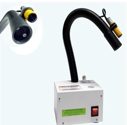 Serpente ad aria ionizzante, pistola ad aria statica, design a doppio ago, con testa a getto a induzione fotoelettrica, volume d'aria regolabile e connettore per tubo dell'aria da 8 mm, sicuro