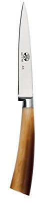 Coltellerie Berti Insieme Spelucchino Dritto Forgiato Cornotech Marrone