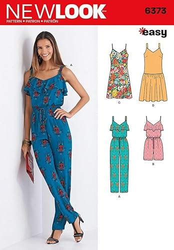 Ny look dam lätt sömnadsmönster 6373 overall & klänningar