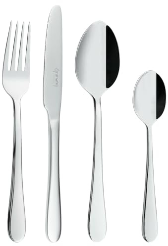 Grunwerg 16BXWDR/C Cutlery Set, Stainless Steel, Silver, 16 Piece Set