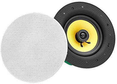 Pronomic CLS-630BT High-End Bluetooth Deckenlautsprecher - 2-Wege koaxial Einbaulautsprecher Box - 6,5 Woofer, 0,75 Tweeter - AUX-In und AUX-Out - Weiß