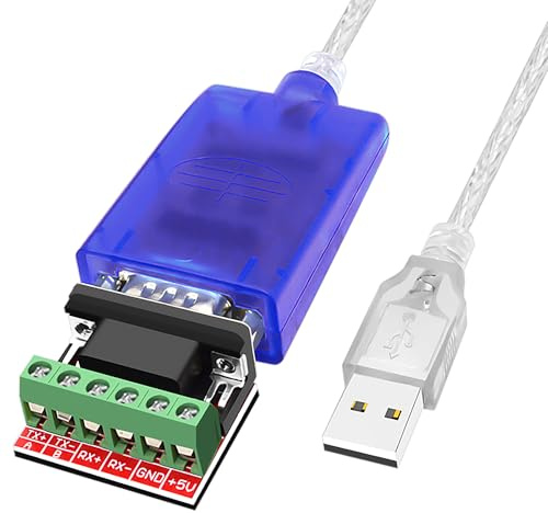 Jeirdus Cable adaptador de puerto serie RS422 RS485 con chip FTDI compatible con Windows 10, 8, 7, XP y Mac con protección ESD (1,8 metros)