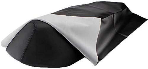 Funda de sillín de Moto de Piel Negra para sillín de Moto, Universal, de Piel, Revestimiento Impermeable, Resistente al Desgaste, para la mayoría de Las Motos, 100 cm x 70 cm