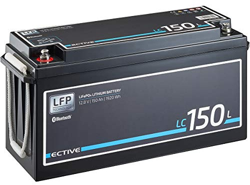 ECTIVE LiFePO4 Batterie LC150L BT, 12V, 150Ah, 1920Wh, Bootsbatterie | Bluetooth inklusive App, Lithium-Eisenphosphat Versorgungsbatterie, Solarbatterie für Wohnwagen, Wohnmobil, Camper