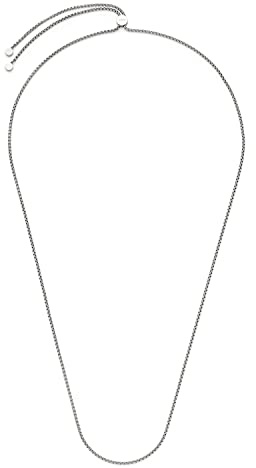 JEWELS BY LEONARDO Halskette Clip & Mix Liv • Venezianer-Kette aus silberfarbenem Edelstahl • lange schlichte Kette mit Schieber-Verschluss • auch als Y-Kette tragbar • Damen Schmuck • 021587