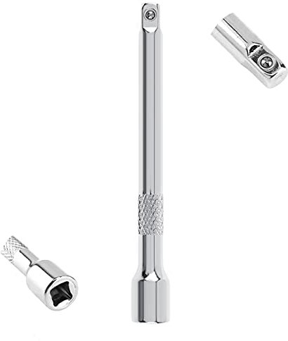 OriGlam 1/4 Drive Extension Socket Wrench Extension, 4-Inch Ratchet Extender Chromed Steel, 1/4 Inch Drive Drive Socket Extension