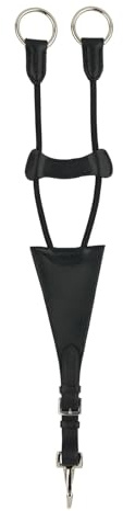 HORZE Wimbledon Leder-Martingalgabel, Schwarz, F