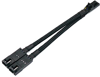 Angitu 10CM for Corsair RGB Fan Hub 3Pin 4Pin Splitter Adapter Cable for Corsair Lighting Node Pro Commander Pro Core to Standard ARGB 3-Pin 5V (3P female-2pcs 3P Male)