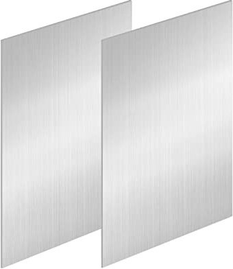 TSKDKIT Chapa de Acero Inoxidable 0,5 mm, 2 PCS 300 x 150 mm Placas, Corte a Elegir, 304 Lámina Cepillada Galvanizada