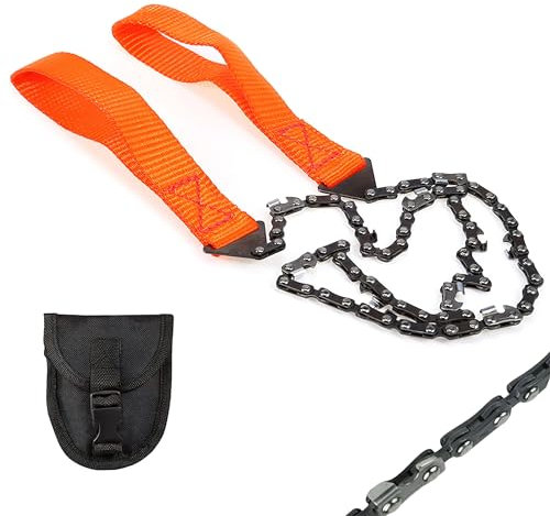 Sega a Catena a Mano, Taozoey Pocket Saw Sega a Catena, Sega a Catena Bidirezionale Chain Saw, Strumento di Sopravvivenza, per Giardinaggio, Campeggio, Attività all’ Aperto