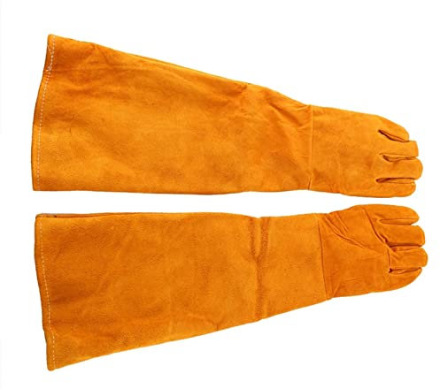 XTYPE Guanti da Saldatore in Pelle Bovina ignifuga durevoli, Guanti da Lavoro Resistenti al Calore Resistenti all'Usura, Utensili manuali per Saldatura