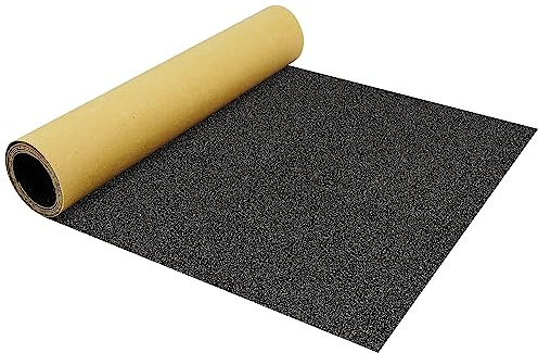Zeato Grip Tape 33x9’’ Non Slip Silicone-Carbide Bubble Free Application Easy to Cut and Trim High Strength Sandpaper for Skateboards Scooters - Black