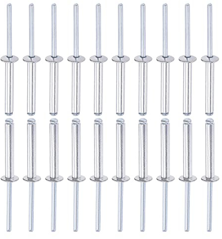 DTGN 60Pack 5mm x 35mm DxL Blindnieten Gut für Maschine Verbindung Aluminum | Kuppel Offenes Ende