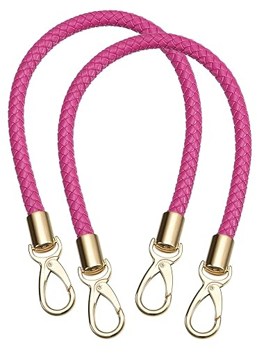 QUARKZMAN Pelle Borsetta Cinghia, 2pz 50cm/19,7 PU Intrecciato Borsetta Sostituzione Maniglia per Borsa da Donne Ascella Borsa Tote (Fucsia)