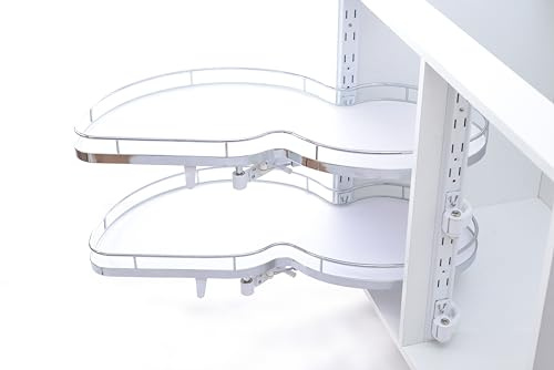 TMY Magic Corner Eckschrank Organizer Höhenverstellbarer Links 900 mm | Ausziehbare Schublade Küche, Auszug Küchenschrank Soft-Close-Funktion, Teleskopschublade Ausziehbar für Küchen Schrank