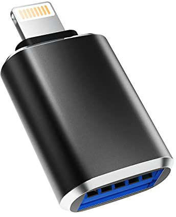 for iPhone14 pro Lightning Male to USB Female Adapter OTG 3.0 Cable USB-A Camera for Apple MFi Certified Card Reader Flash for iPad Dongle Adaptor Connector Keyboard Mouse Transfer Lighting Connecters