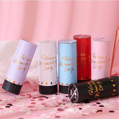 Hanwin Konfettikanonen 4 Pieces, Paper Party Popper, Konfetti Popper,Konfetti Shooter for Wedding, Birthday, Baby Welcome Party (Ma Long Color)