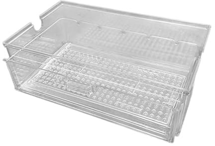 Sharplace Aquarium Außenfilter Tropfbox DIY Wasserdurchfluss Externer Leiser Wasserfall Schublade Tropfschale Überlaufrohr Schubladendesign, Klar