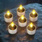 SoulBay Solar Tea Lights Outdoor Waterproof, 6pcs Dusk to Dawn Solar Candles Battery LED Flameless Small Tealight Candle Flickering for Patio Garden Lantern Camping Home Room Decorations