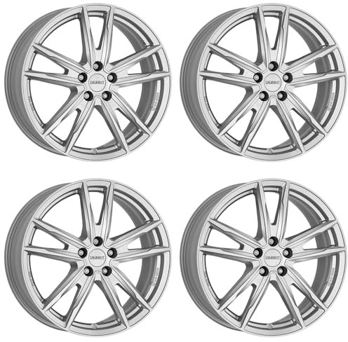4x Dezent Felgen KF silver 7.0Jx17 ET40 5x112 kompatibel mit Volkswagen Arteon Beetle CC Caddy Eos Golf Golf Viii Alltrack Jetta Passat Scirocco Sharan T-Roc Tayron Tiguan Touran