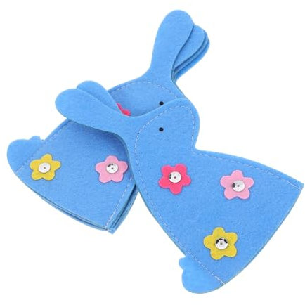 Hemobllo 4piezas Huevos De Conejito Fundas Portátiles Para Huevos De Pascua Soportes De Tela No Tejida Para Fiestas Casa