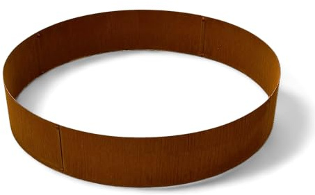 Czaja Pflanzringe 2 Stück Ø 100 x 20 cm Edelrost - Hochbeet Rost Pflanzgefäß Pflanzkübel Metallring Kräuterbeet Stahlring Stahl Ring
