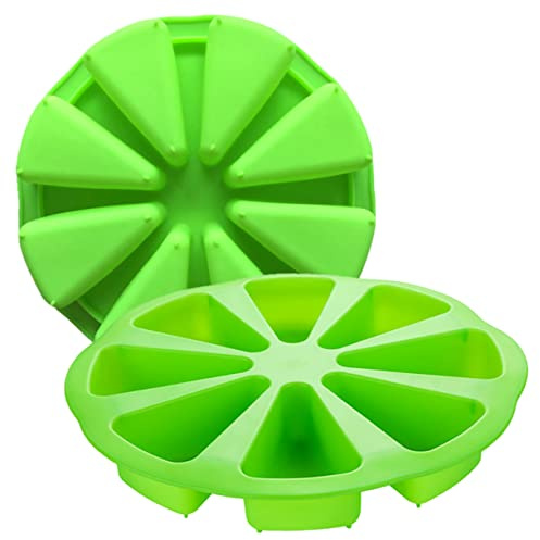LIFKOME 2 Piezas Molde de Silicona para Pastel Reutilizable Molde Flexible con Forma de Naranja Antiadherente y para Repostería para Chocolates y Fondant Color Verde