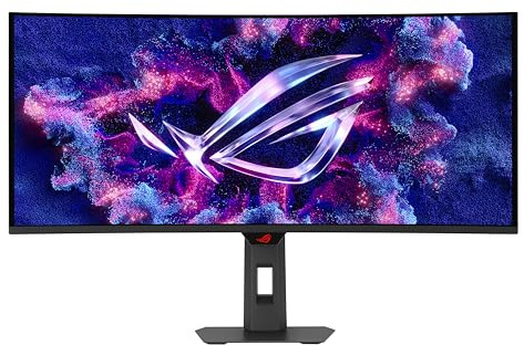 ASUS ROG Strix XG34WCDG 34 Zoll QHD 175Hz Ultrawide OLED Gaming Monitor | OLED Care Pro, 0.03ms, G-SYNC kompatibel, True 10-bit, DisplayWidget Center, ELMB Sync, für PS5, USB-C, DisplayPort, HDMI