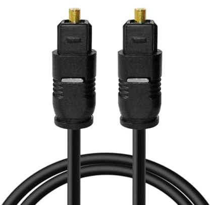 KAHDGSS 1, 5 Metri 5 m Filo in Fibra Cavo Ottico Digitale SPDIF Bocca Quadrata Cavo connettore TOSLINK Cavo Digitale Adattatore Toslink