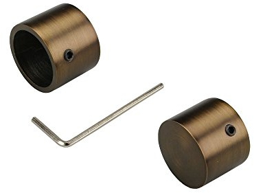 Liedeco Endkappe, Endstück 25 mm | Bronze | 2 Stück