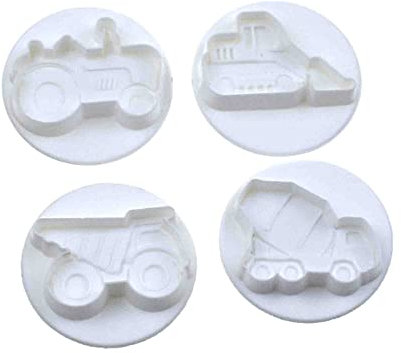 Auto-Formen Federpresse Fondant Raumschiff Traktor LKWs Bagger Kuchen Ausstecher Fahrzeuge Thema (Typ 1)
