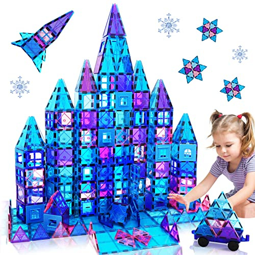 TRABONNLY Costruzioni Magnetiche per Bambini 3 4 5 6 7 8 9 Anni, Magneti Giochi Creativi Educativi Regalo Ragazzo per Compleanno Natale 47 Pezzi