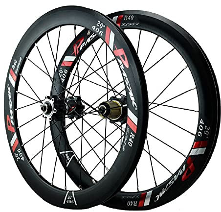 DYSY Fahrradradsatz 20 Zoll 22 Zoll, Aluminiumlegierung Hybrid/Bergrand Abgedichtetes Lager V Bremsrad 24 Loch für 7-12 Speed Laufräder (Farbe : Black, Size : 20 inch)