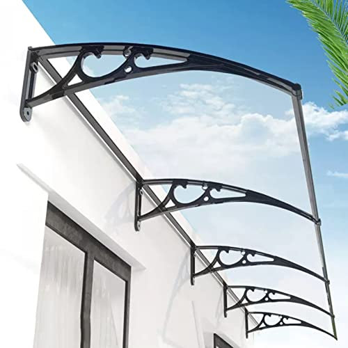 Terrassenüberdachung, Vordach Überdachung, Pultbogenvordach, Dach Außen Vordach, Wetterfest, Fenster Markisen, Aluminium-Konsolen, Dach Außen Vordach, Absturzsicherung ( Size : 60*100cm(24*39) )