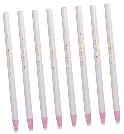 EXCEART 12pcs White Peel off China Marker Wax Pencils Heat Erasable Fabric Marking Pens for Glass Wood Metal Art and Sewing
