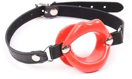KUAIQI Silikon Knebel Ball Mundknebel, Rot | Silikon Ball Gag mit Fetisch BDSM Sex Bondage,Verstellbarer SexSpiele Ballknebel,Mundknebel Sexspielzeug