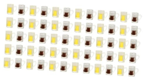 ibasenice 60stücke Miniatur Bierbecher Realistische Resin Bier Modelle Für Puppenhaus Zubehör Für Handwerksprojekte Für Miniaturküchen Und Kreative Bastelarbeiten