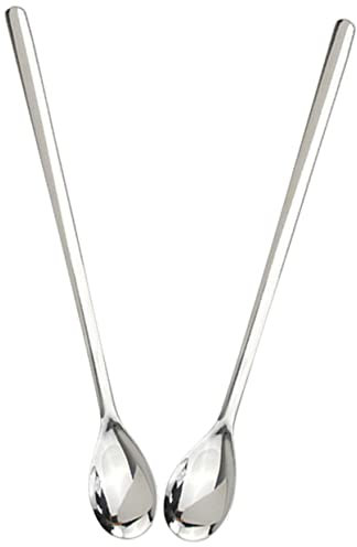 DECHOUS Cocktail-rührlöffel 2er-Set Teelöffel Aus Edelstahl Mit Honiggriff Modernes Design