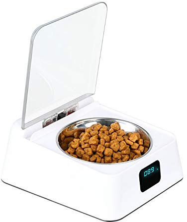 Automatic Pet Feeder, Pet Food Dispenser with LCD Display, Infrared Sensor, Moisture-proof Smart Bowl for Cats and Dogs (5L)
