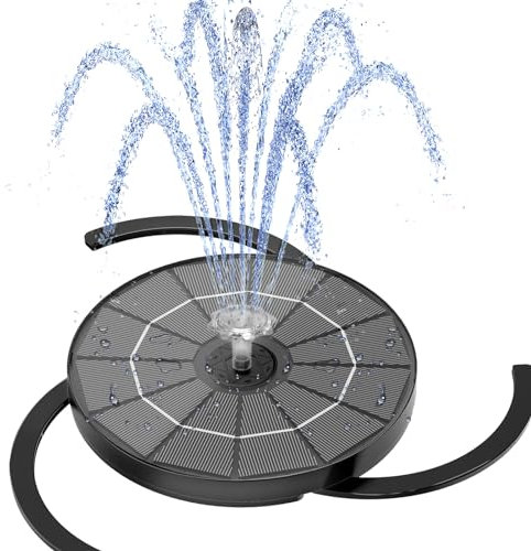 AISITIN 3.5W Outdoor Solar Water Fountain, Upgrade Solar Fountain Pond Pump with 3 Fixer & 4 Nozzles, Solar Floating Pump for Garden, Birdbath, Pond