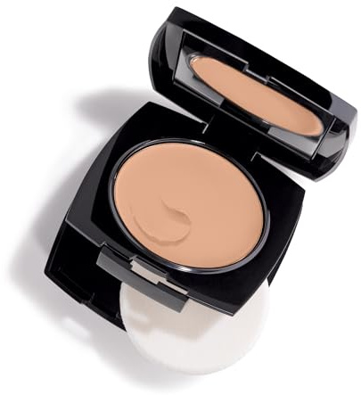 Avon Cream To Powder 3-in-1 Foundation, Concealer and Powder, Long Lasting Foundation Compact, Natural Looking Base that Lasts, SPF 15, 245N, Natural Beige