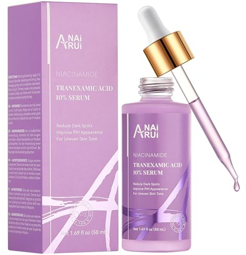 ANAiRUi Siero al 10% di acido tranexamico con acido tranexamico e acido ialuronico niacinamide, agisce sull'iperpigmentazione, uniforma il tono della pelle, 50 ml