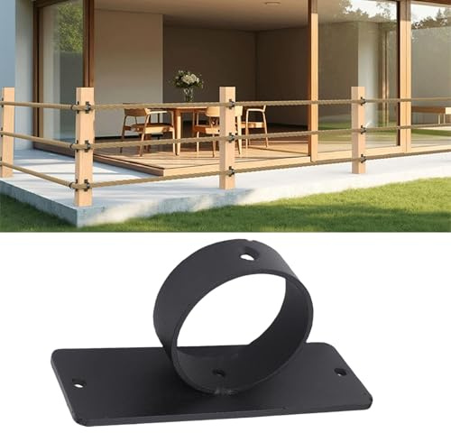 Tnfeeon Decorative Ring Rope Supports Holders, Stainless Steel Rope Railing Hooks, Screw Securing Ropes Ring Brackets, Deck Railing Wall Mounted Hanger, Ceiling Hook for Hanging, Home